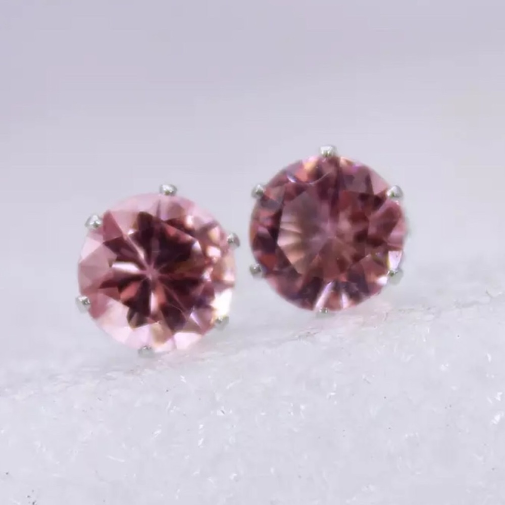 Pink gemstone earrings